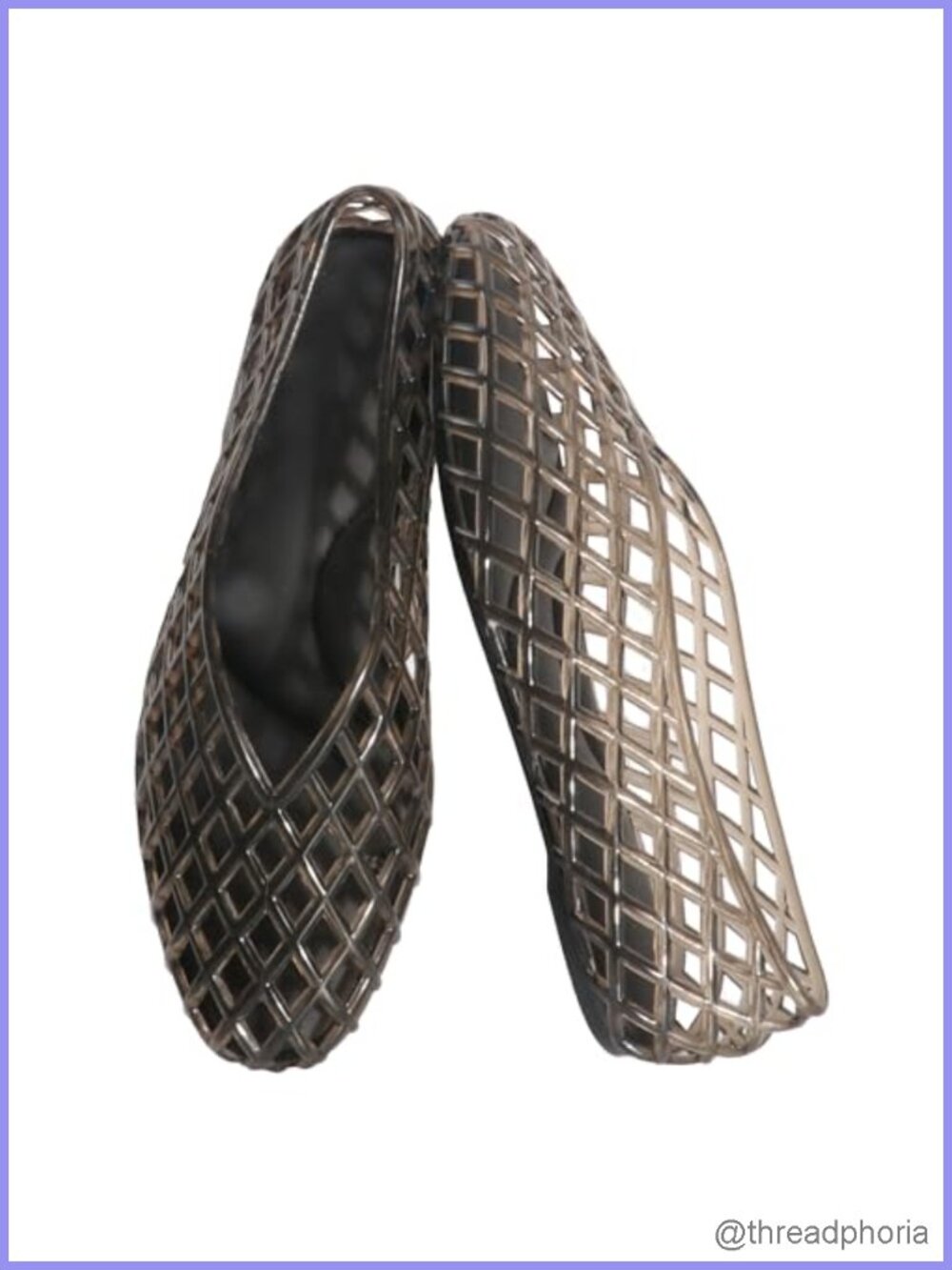 Women's Jelly Ballet Flats Lightweight Mesh Slip-On Mary Jane Shoes